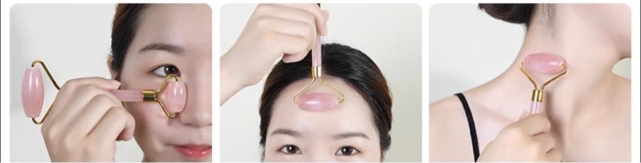 Set Cây Lăn Thạch Anh Massage Nâng Cơ Mặt Và Cơ Thể