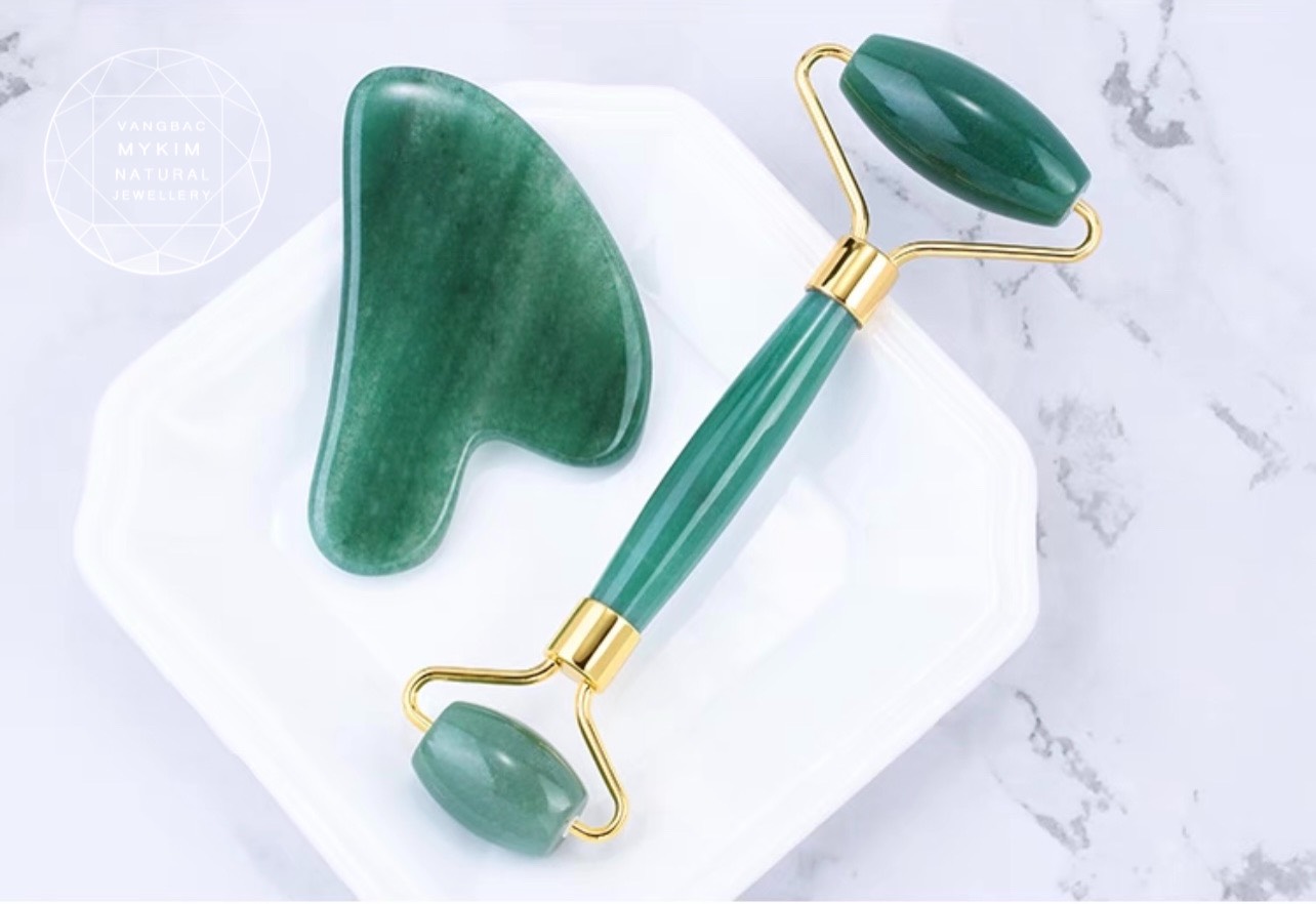 Set Cây Lăn Thạch Anh Massage Nâng Cơ Mặt Và Cơ Thể