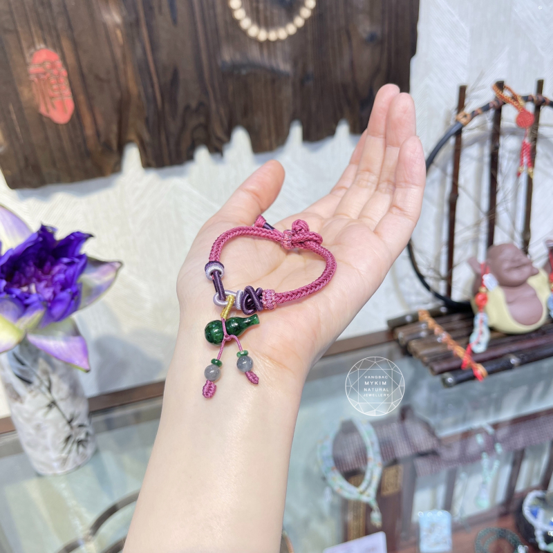 Vòng Dây Tết Hồ Lô Ngọc Phỉ Thúy - Jadeite VIP