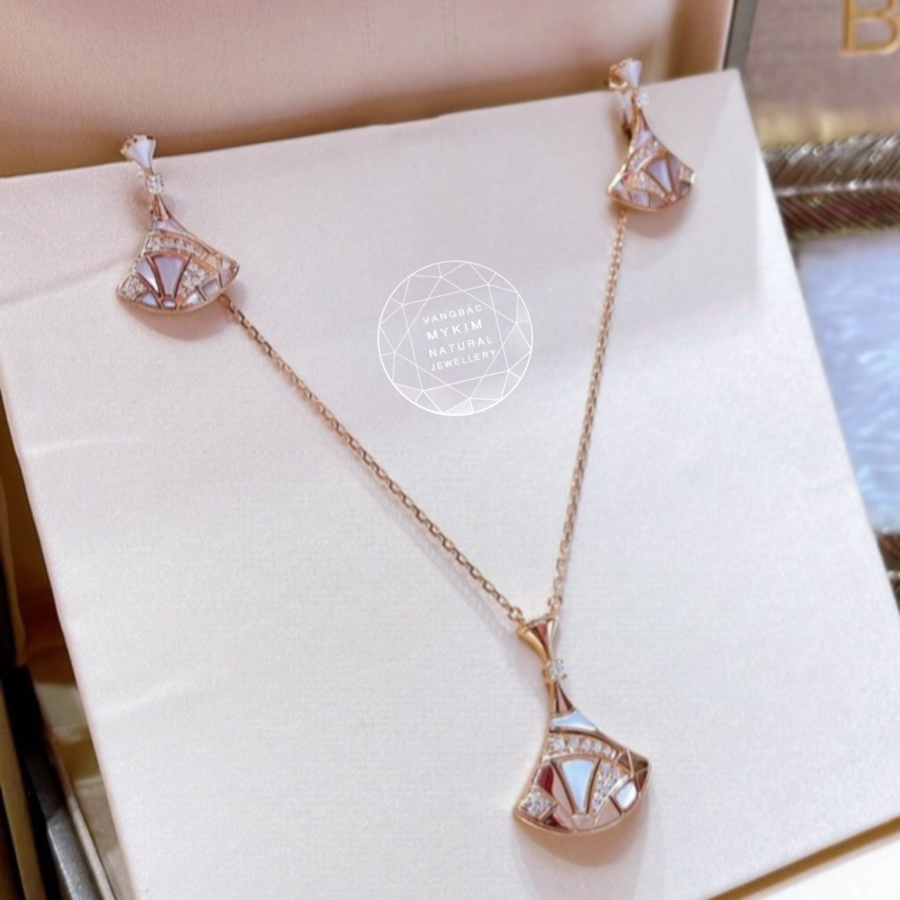 Set Bộ Trang Sức Vàng Hồng 18k