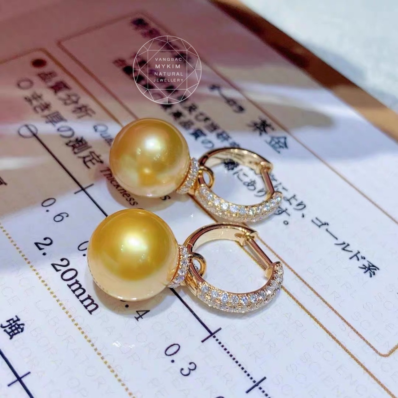 Bông Tai Ngọc Trai Vàng 14k