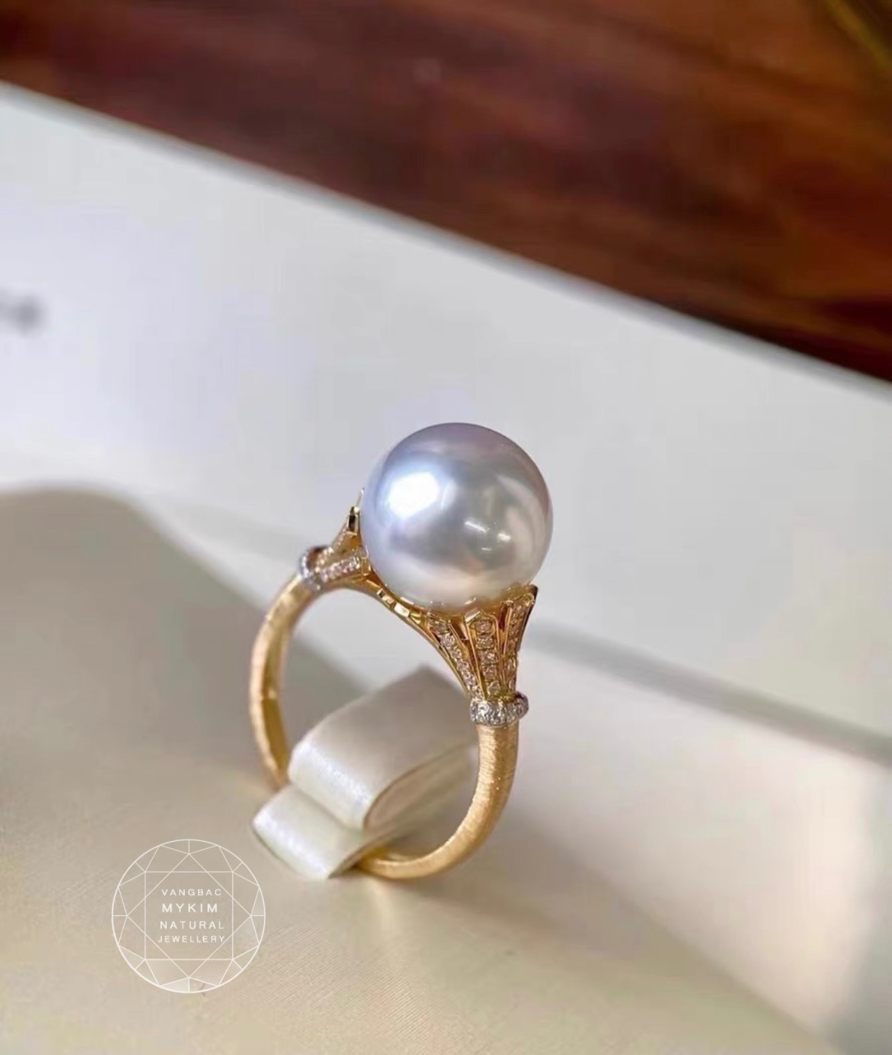 Nhẫn Ngọc Trai kiểu - Vàng 14k _ 18k