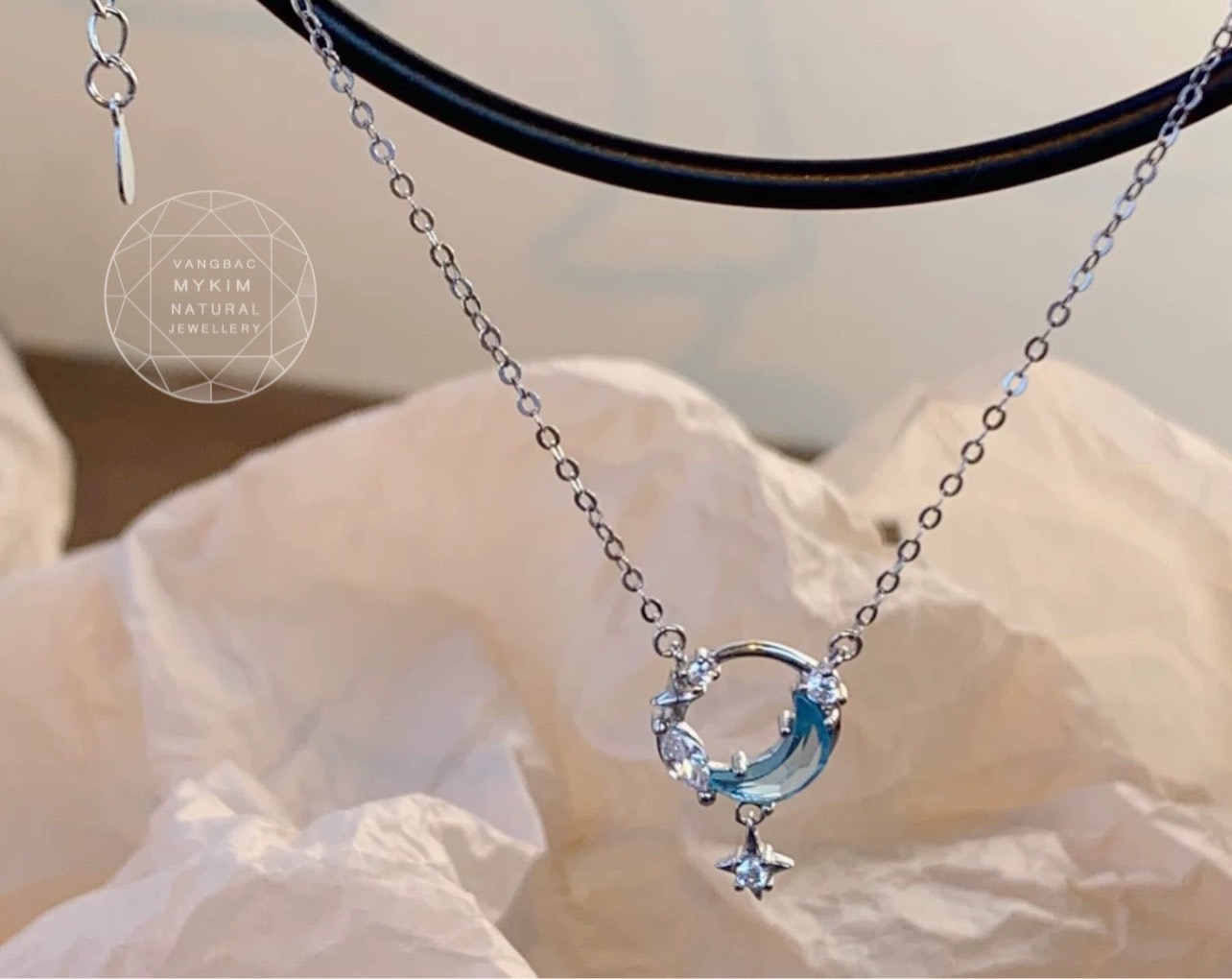 Dây chuyền Bạc si vàng trắng 18k cao cấp