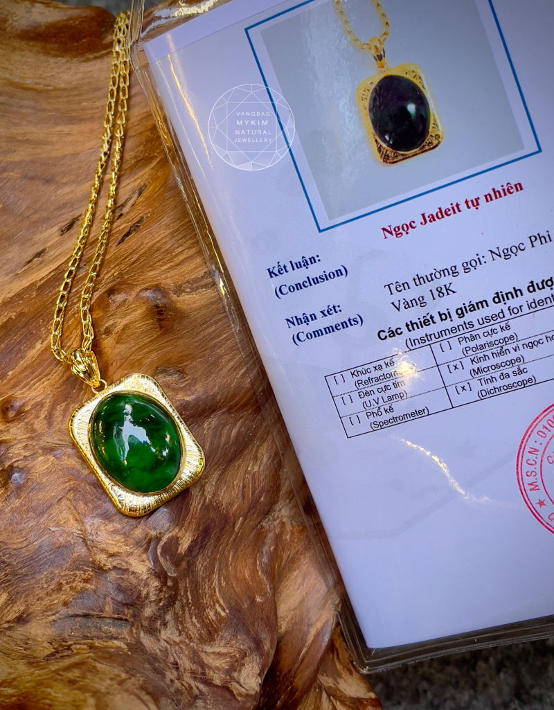 Dây chuyền Ngọc Phỉ Thuý Jadeite VIP - Vàng 18k