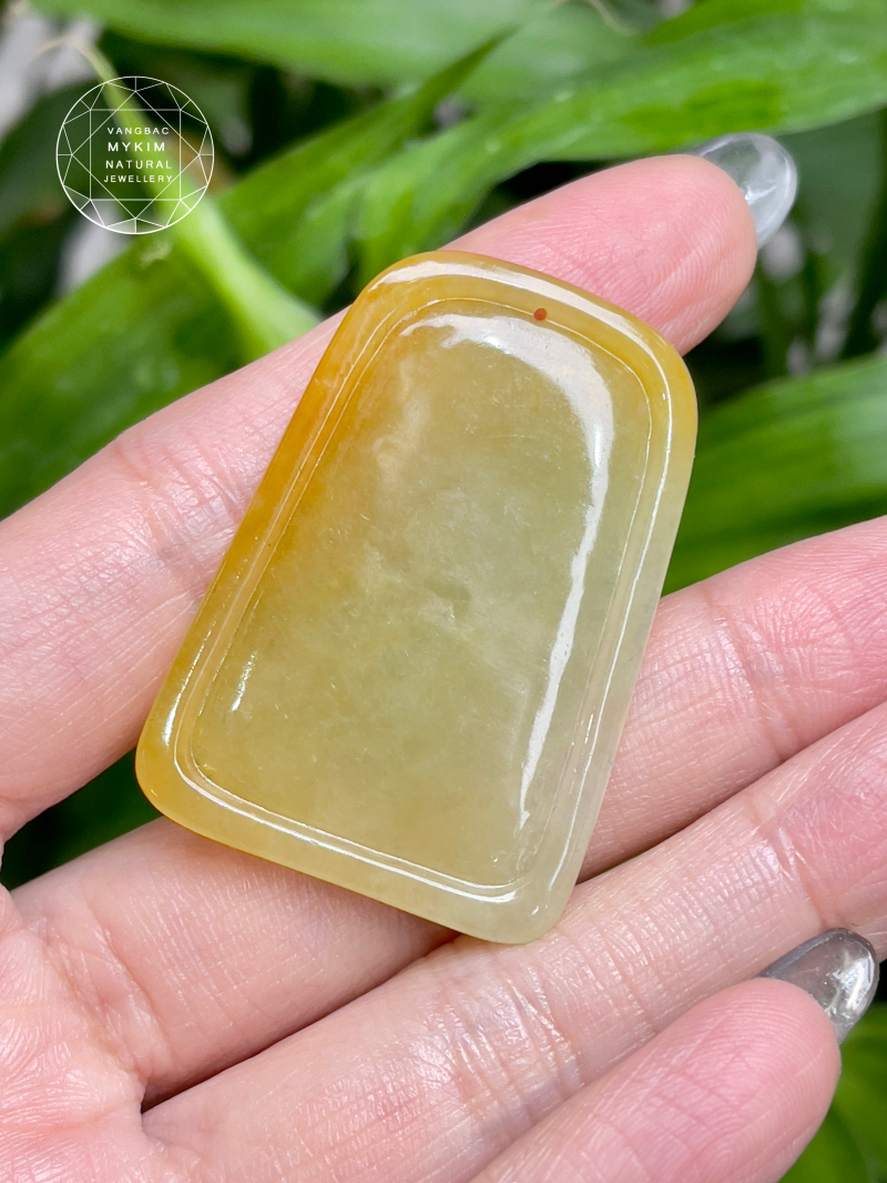 Mặt Ngọc Phỉ Thuý Hoàng Ngọc VIP - Rồng điêu khắc