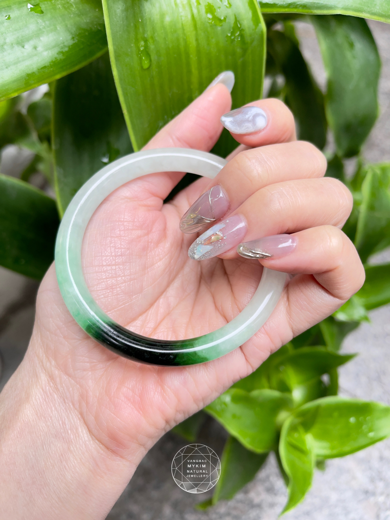 Vòng Bản Ngọc Phỉ Thuý Jadeite sz 52mm - Bản 8mm