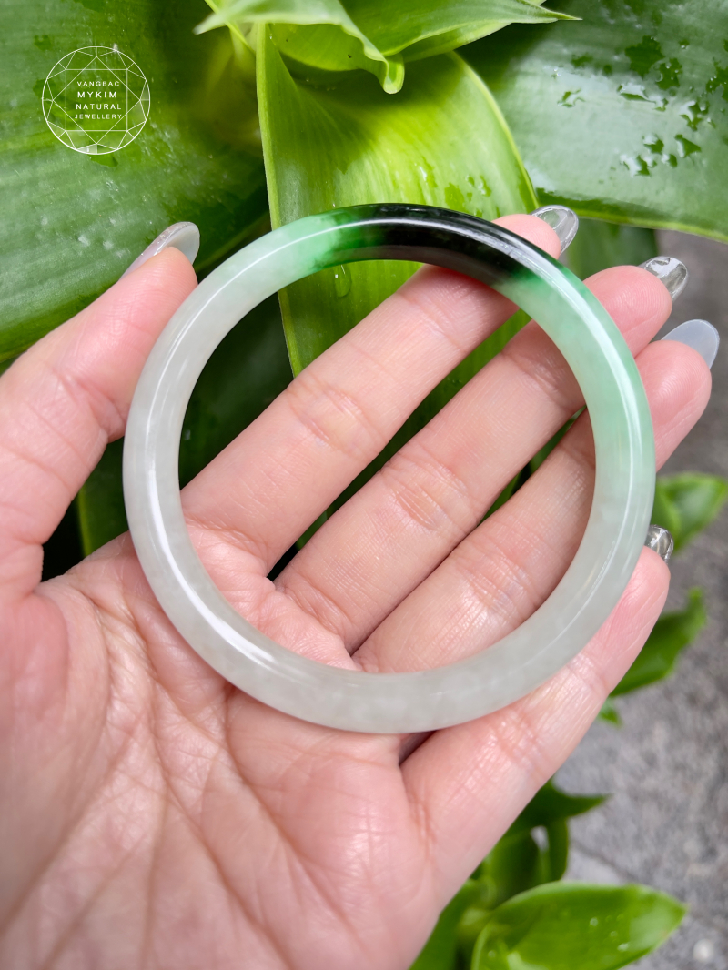 Vòng Bản Ngọc Phỉ Thuý Jadeite sz 52mm - Bản 8mm