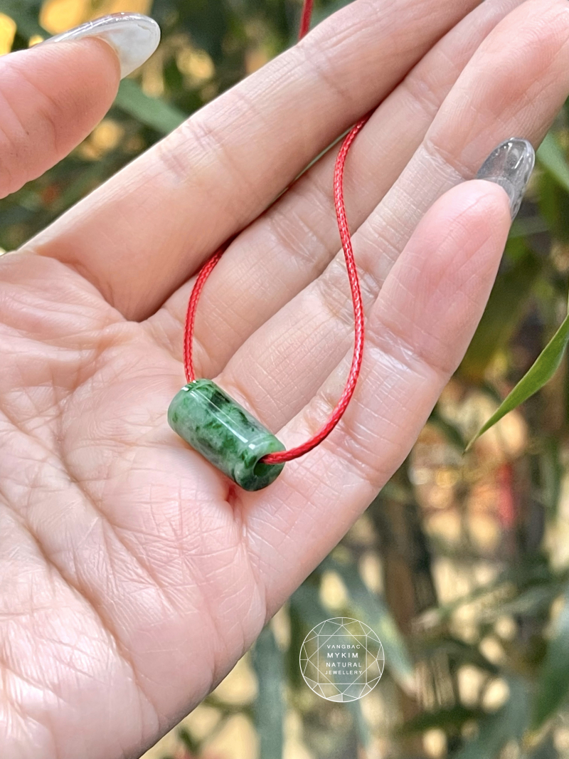 Vòng Dây Da mix Lu Thống Ngọc Phỉ Thuý Jadeite