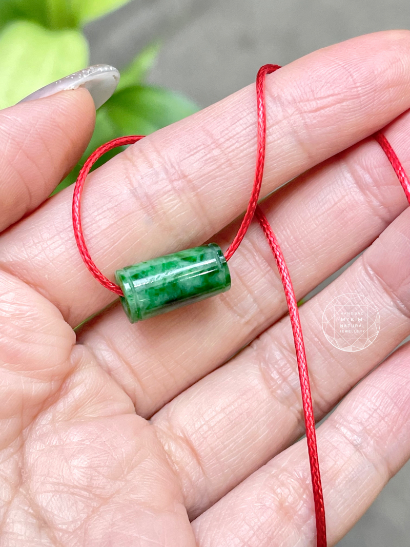 Vòng Dây Da mix Lu Thống Ngọc Phỉ Thuý Jadeite
