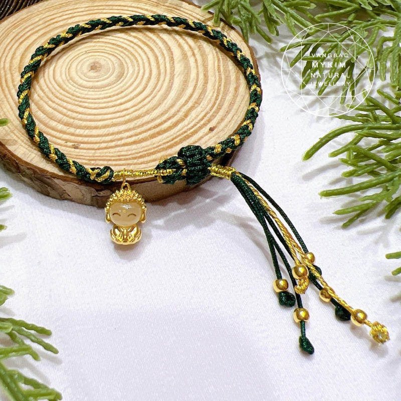 Dây Tết Charm Vàng 24k - Charm Phật Adida