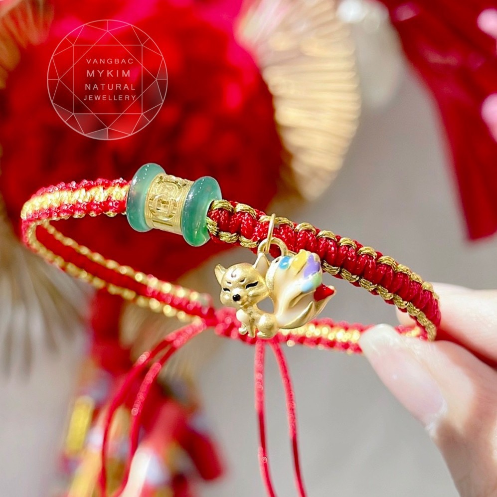 Dây Tết kiểu  - Charm Hồ Ly Vàng 