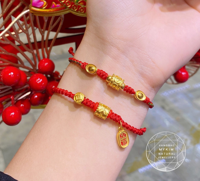 Dây Tết kiểu - Charm Vàng 24k - MS002