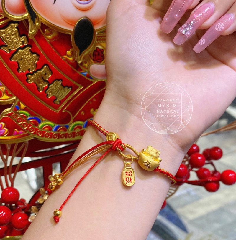 Dây Tết kiểu - Charm Vàng 24k - MS004