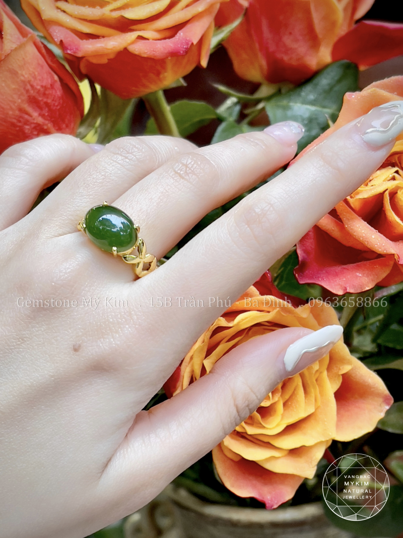 Nhẫn Ngọc Bích Nephrite - Vàng 14k