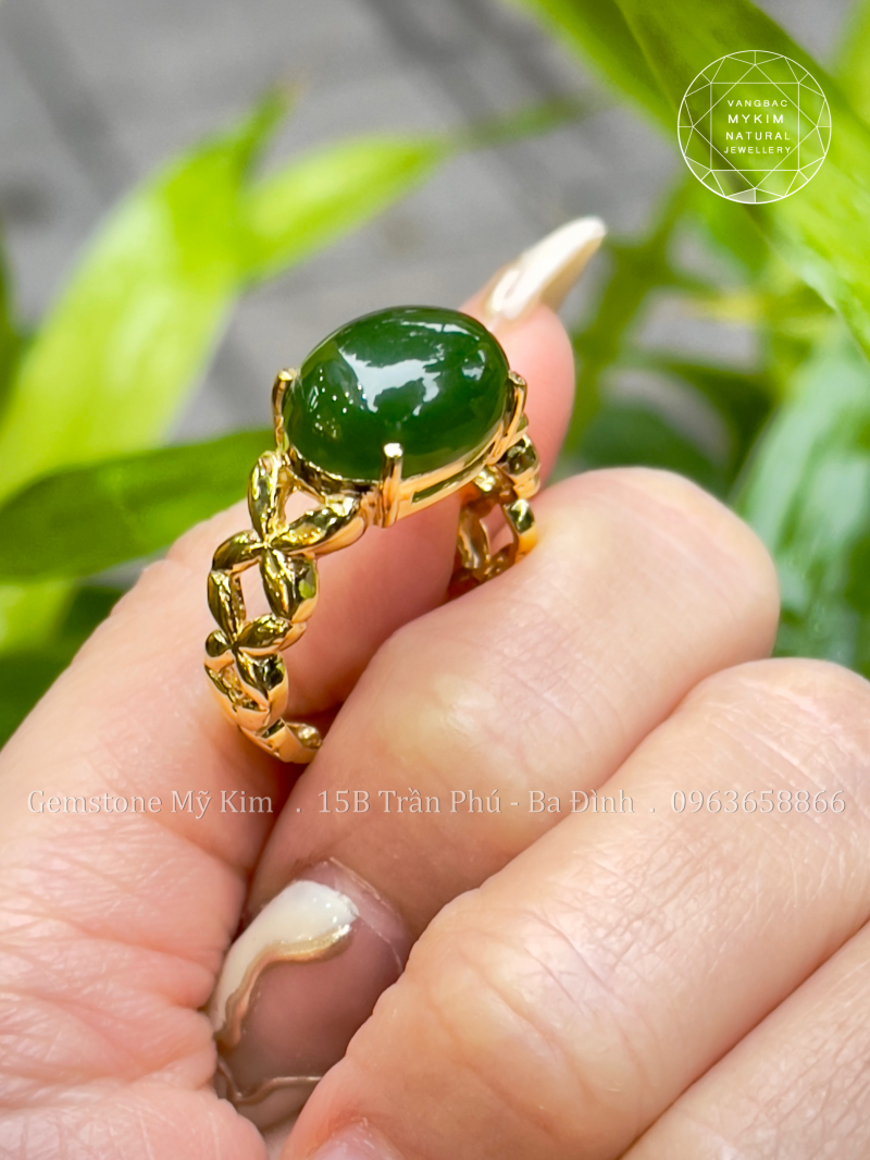 Nhẫn Ngọc Bích Nephrite - Vàng 14k