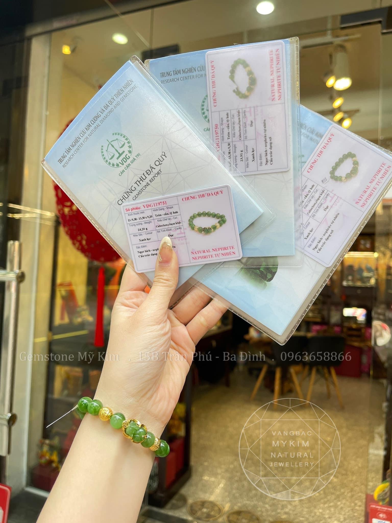 Vòng Ngọc Bích Nephrite • 🐉 Bọc Tỳ Hưu Vàng 10k • Trang Sức Phong Thủy Chiêu Tài, Hộ Thân