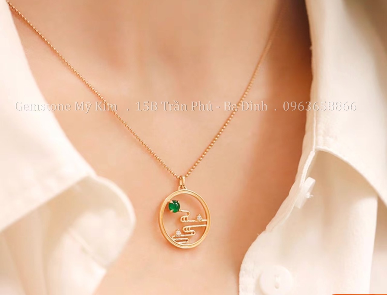 Mặt Dây Ngọc Phỉ Thúy – Vàng 10k | 14k | 18k