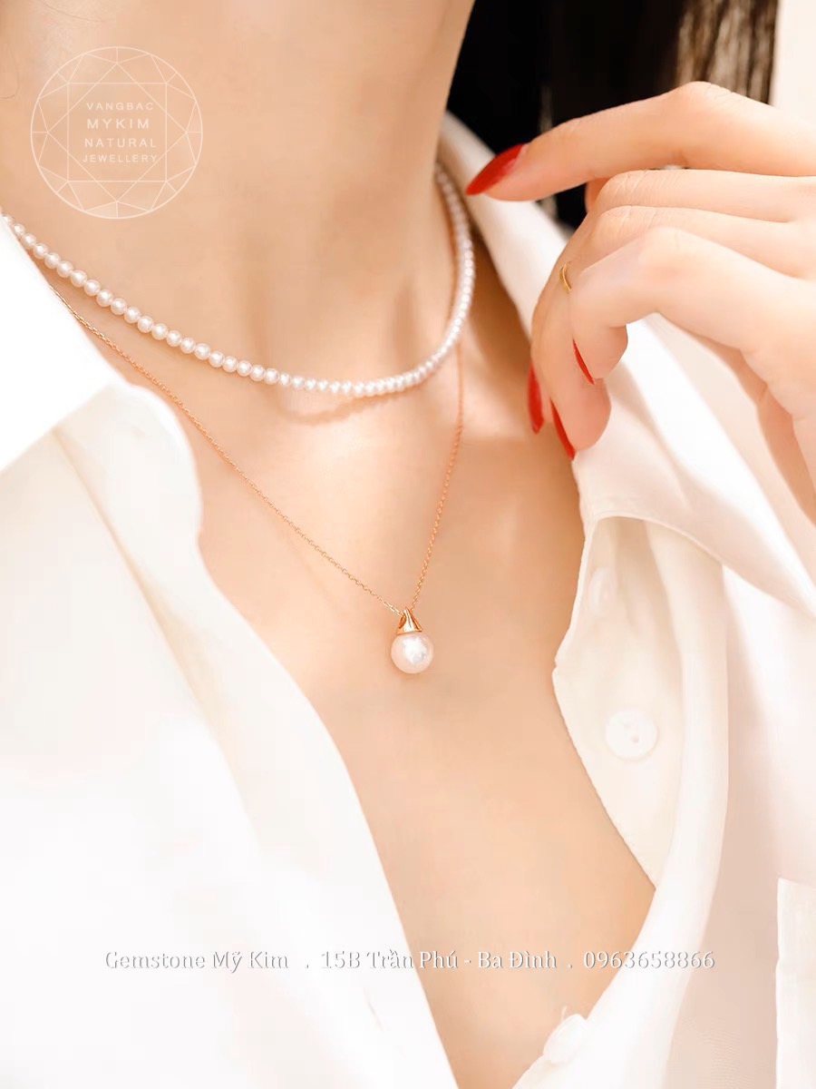 Dây Chuyền Ngọc Trai Vàng 18k