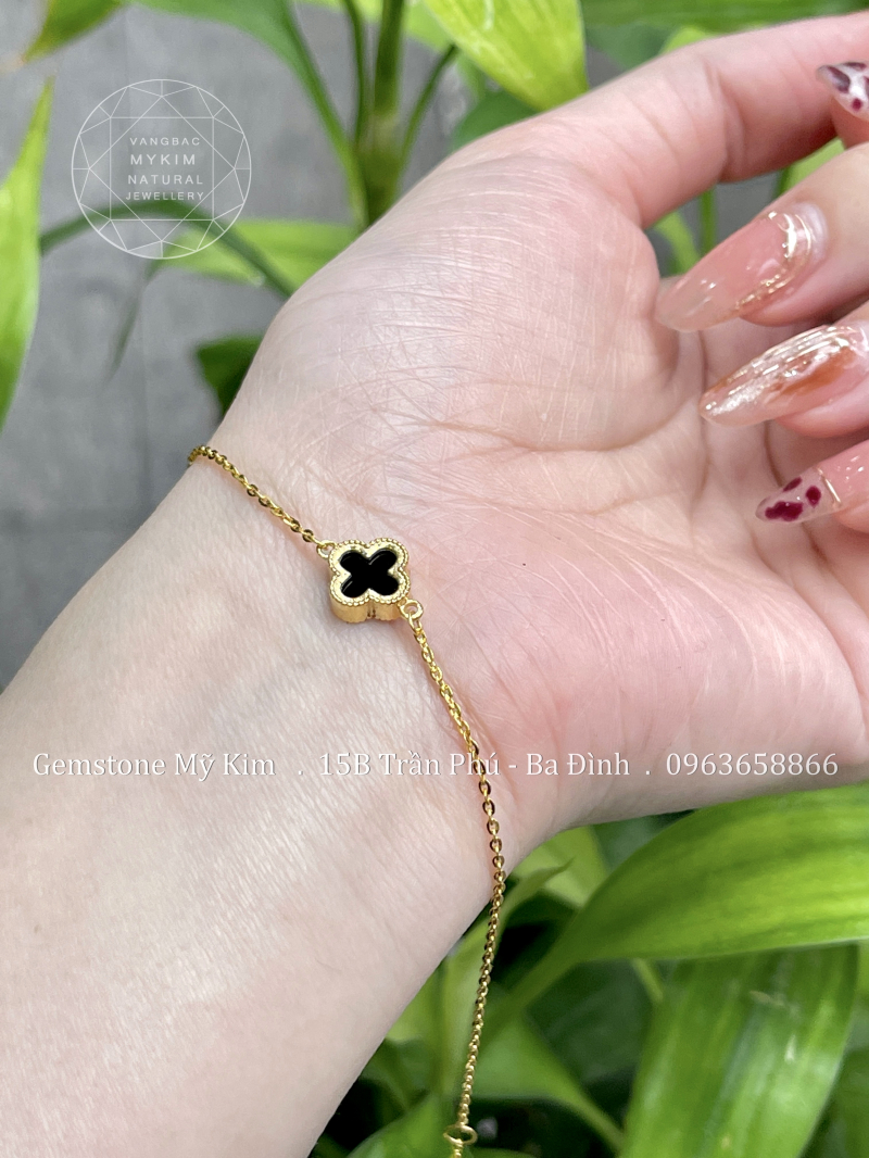 Lắc Tay Cỏ Bốn Lá - Vàng Tây 10k