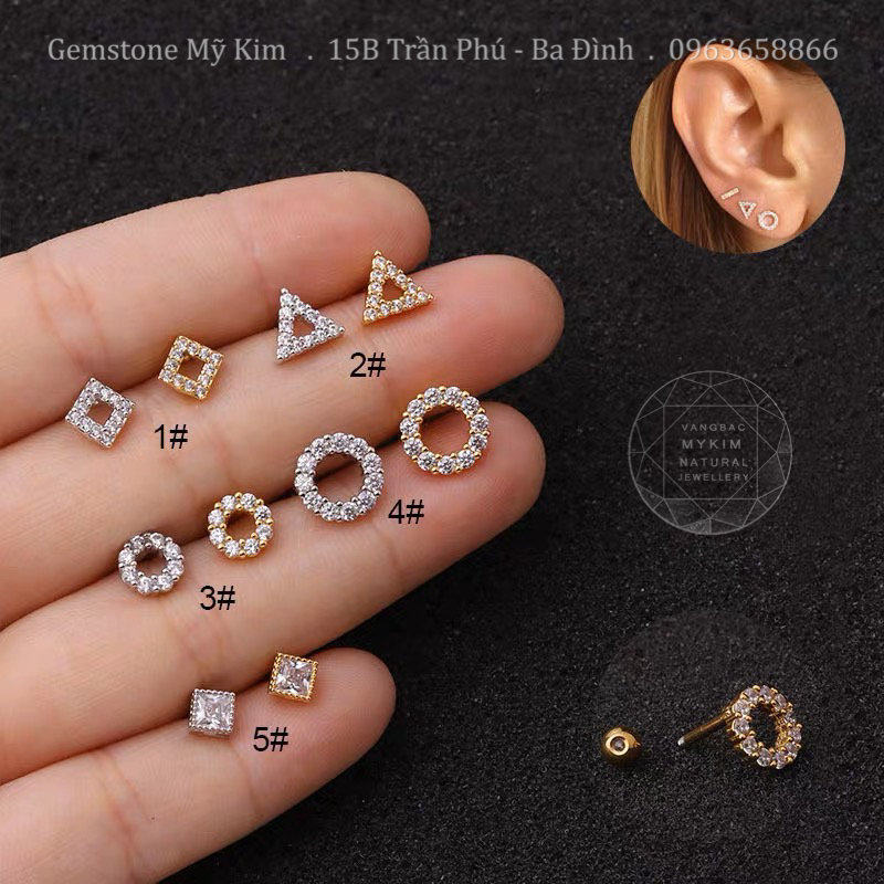 Bông Tai Nụ Kiểu - Vàng Gold 10k - 14k - 18k đặt theo yêu cầu - MS2