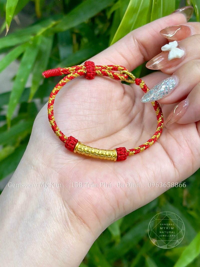 Dây Tết Chỉ Đỏ - Charm Ummani Vàng 24k