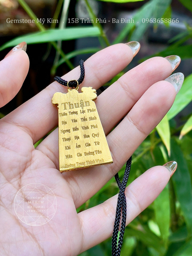 🐉 Mặt Dây Long Phụng – Ngọc Phỉ Thúy Jadeite VIP – Bọc Vàng 14K