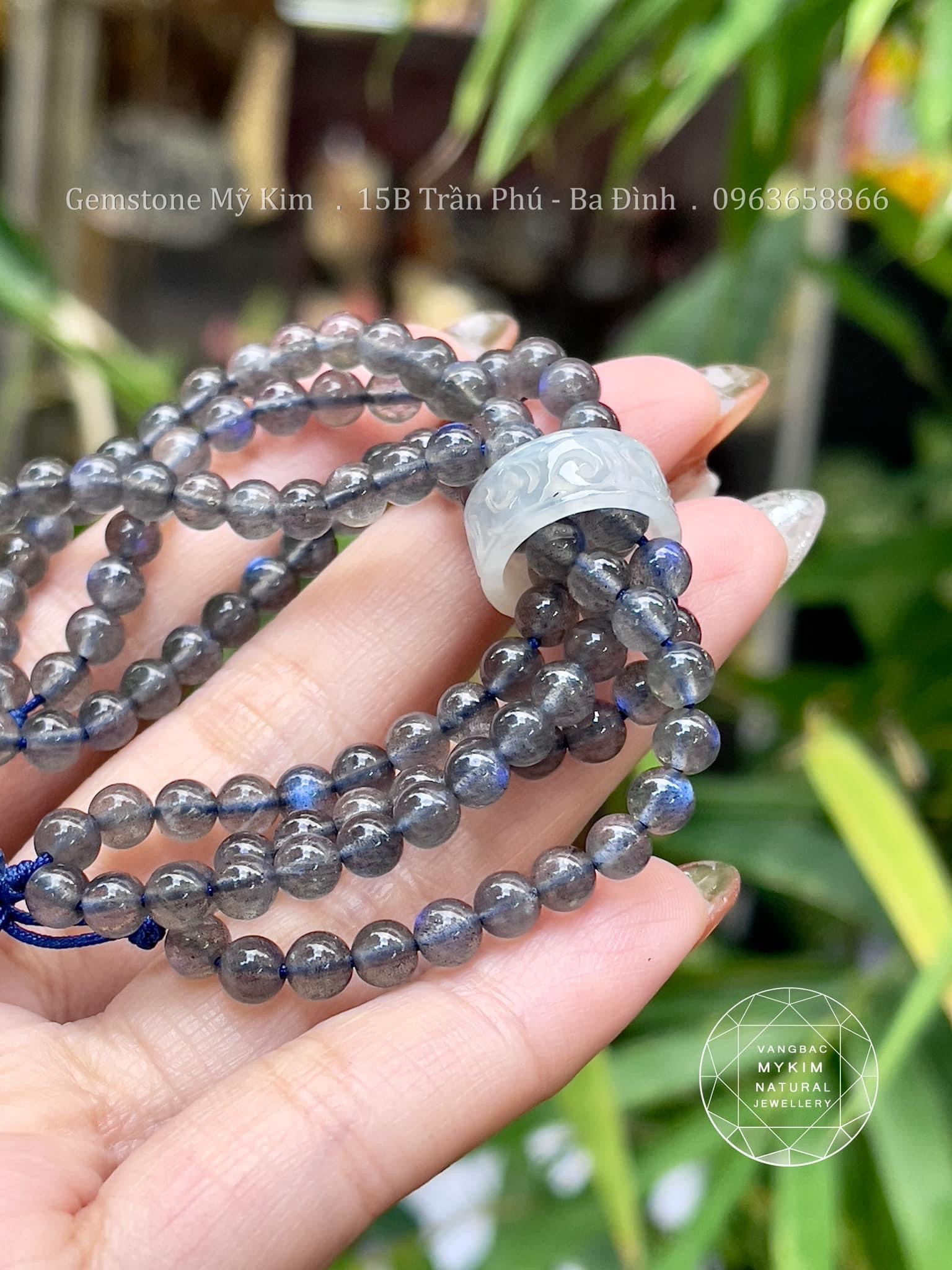 Set Vòng Mặt Trăng Đen mix Băng Ngọc Jadeite VIP