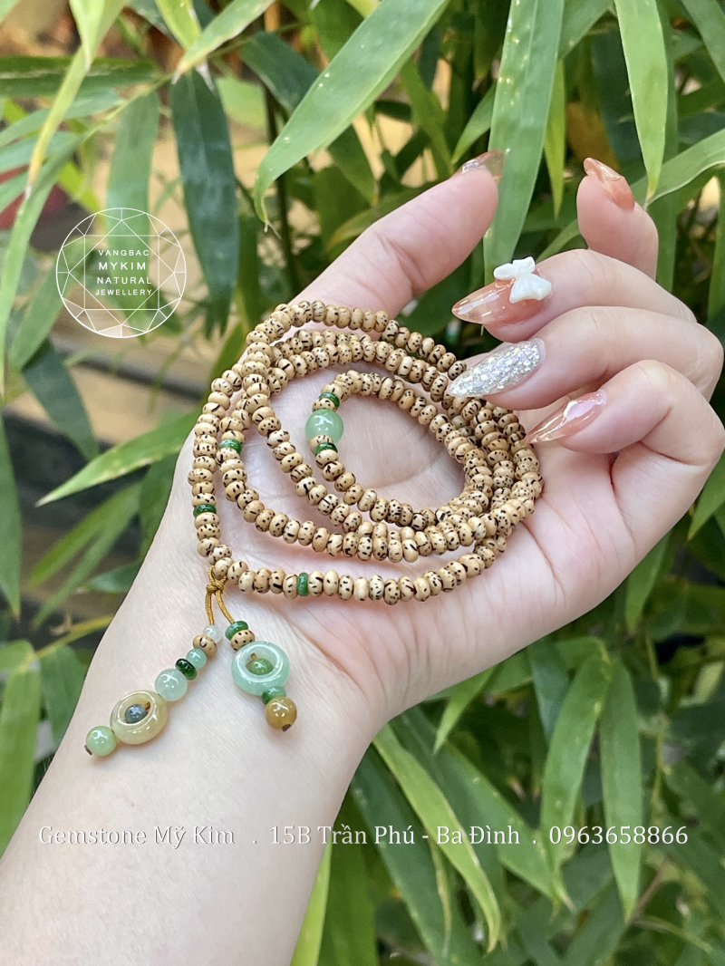 Chuỗi Vòng Bồ Đề mix Ngọc Phỉ Thúy Jadeite VIP