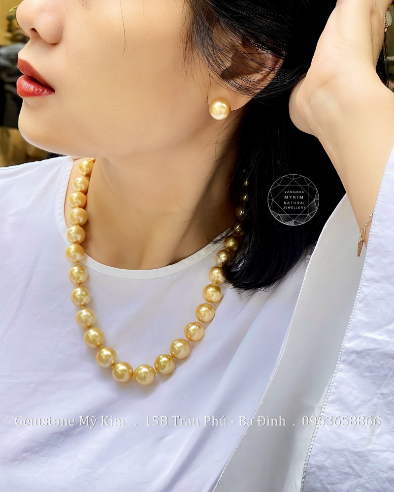 Vòng Ngọc Trai Vàng Southsea Vip - Khóa Vàng 18k