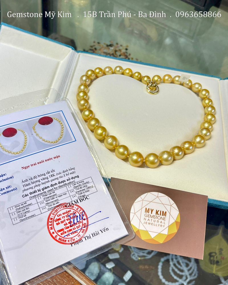 Vòng Ngọc Trai Vàng Southsea Vip - Khóa Vàng 18k