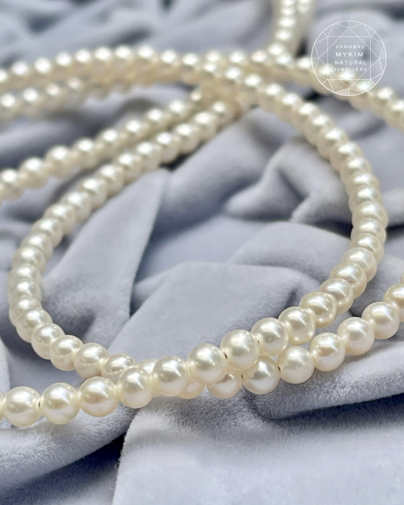 Chuỗi Ngọc Trai Đôi Hạt Nhỏ - Trai Akoya VIP
