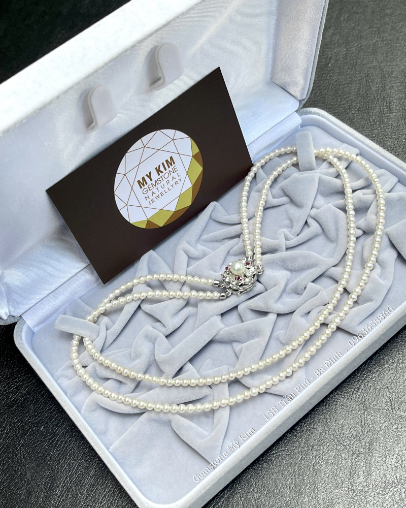 Chuỗi Ngọc Trai Đôi Hạt Nhỏ - Trai Akoya VIP