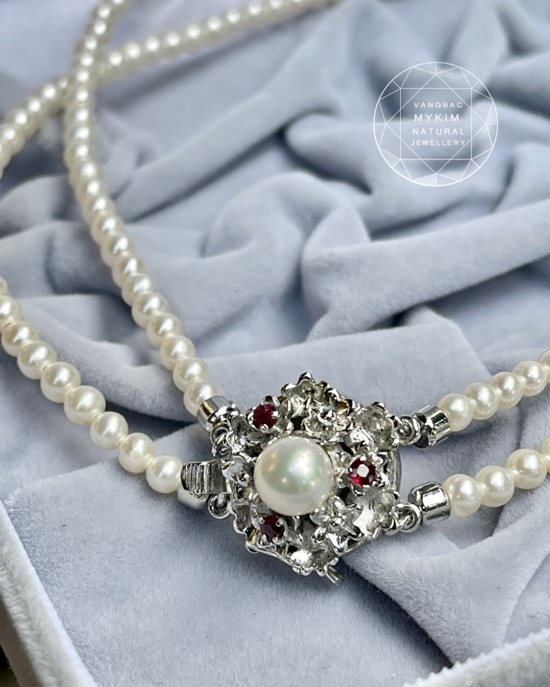 Chuỗi Ngọc Trai Đôi Hạt Nhỏ - Trai Akoya VIP
