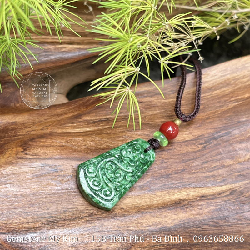 Mặt Dây Ngọc Phỉ Thúy Jadeite VIP – Hoa Văn Như Ý