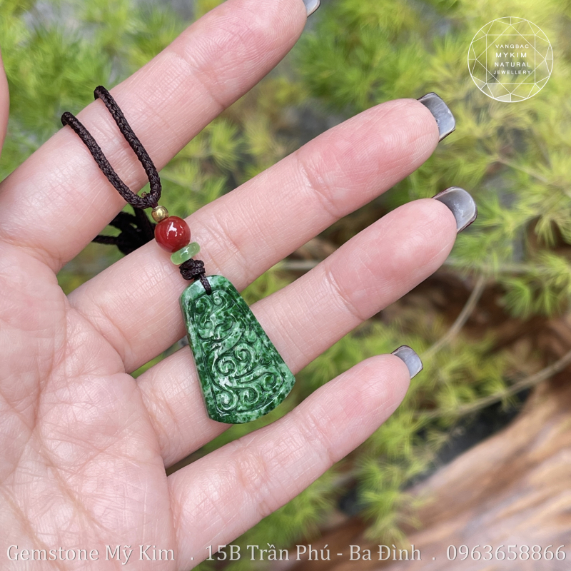 Mặt Dây Ngọc Phỉ Thúy Jadeite VIP – Hoa Văn Như Ý
