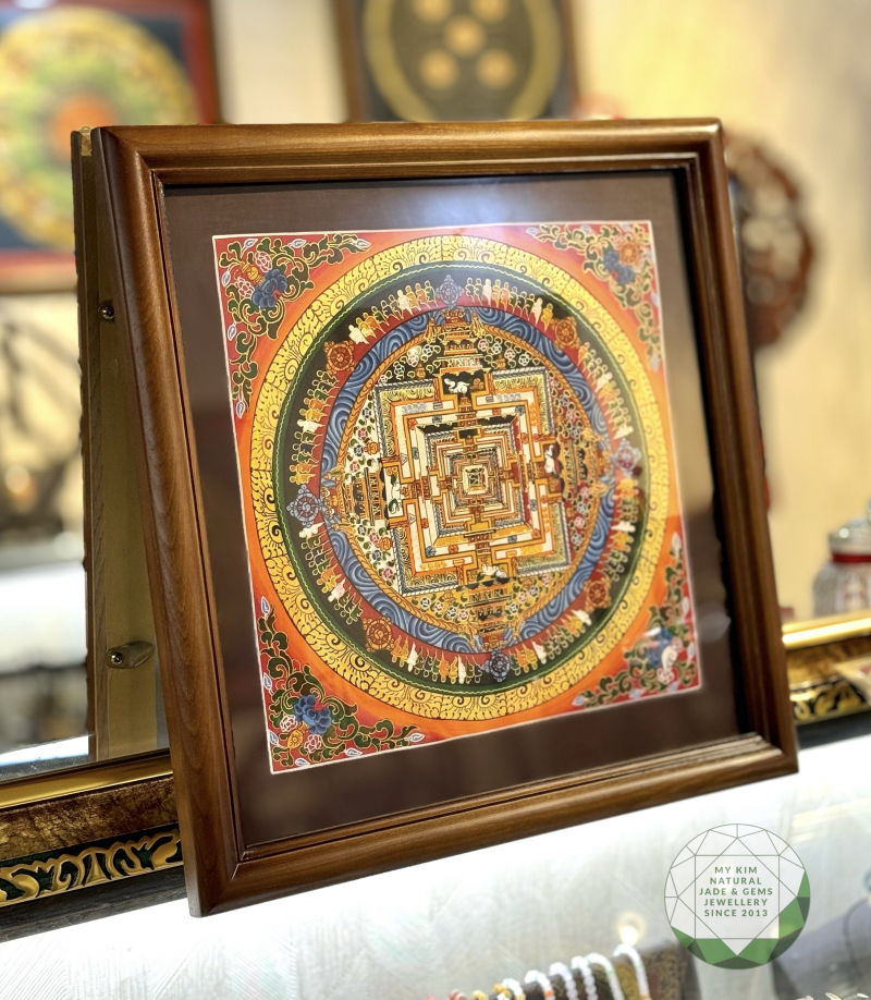 Tranh Gỗ Mandala vẽ tay