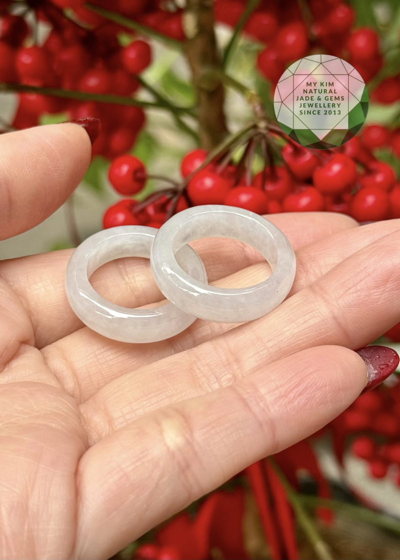 💍 Nhẫn Băng Ngọc Phỉ Thúy Nguyên Khối – Sắc Ngọc Tĩnh Tại, Dáng Tròn Viên Mãn