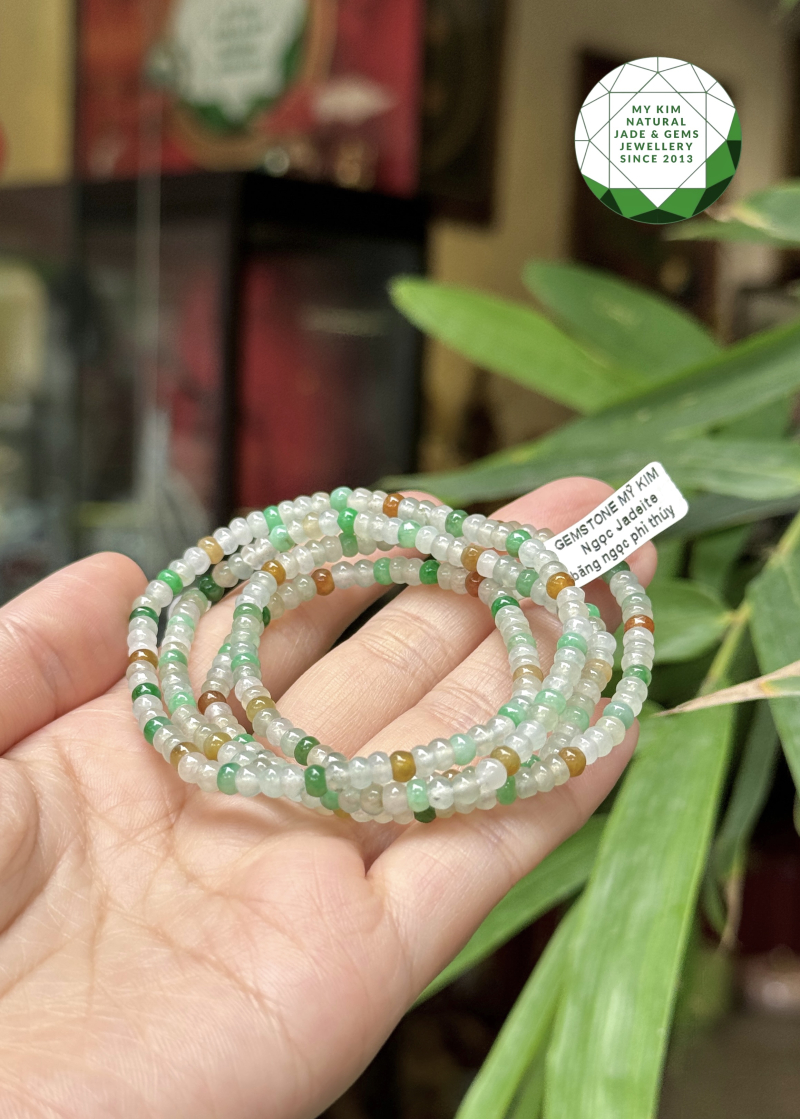🌿 Vòng Băng Ngọc Phỉ Thúy Bánh Xe – Jadeite VIP