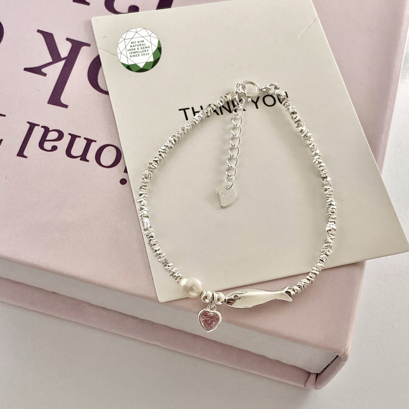 Lắc Tay Bạc 925 cho nữ - Đính Trái Tim