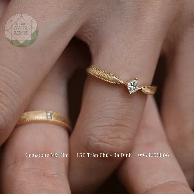 Nhẫn Cưới Vàng 10k - 14k - 18k - MS012