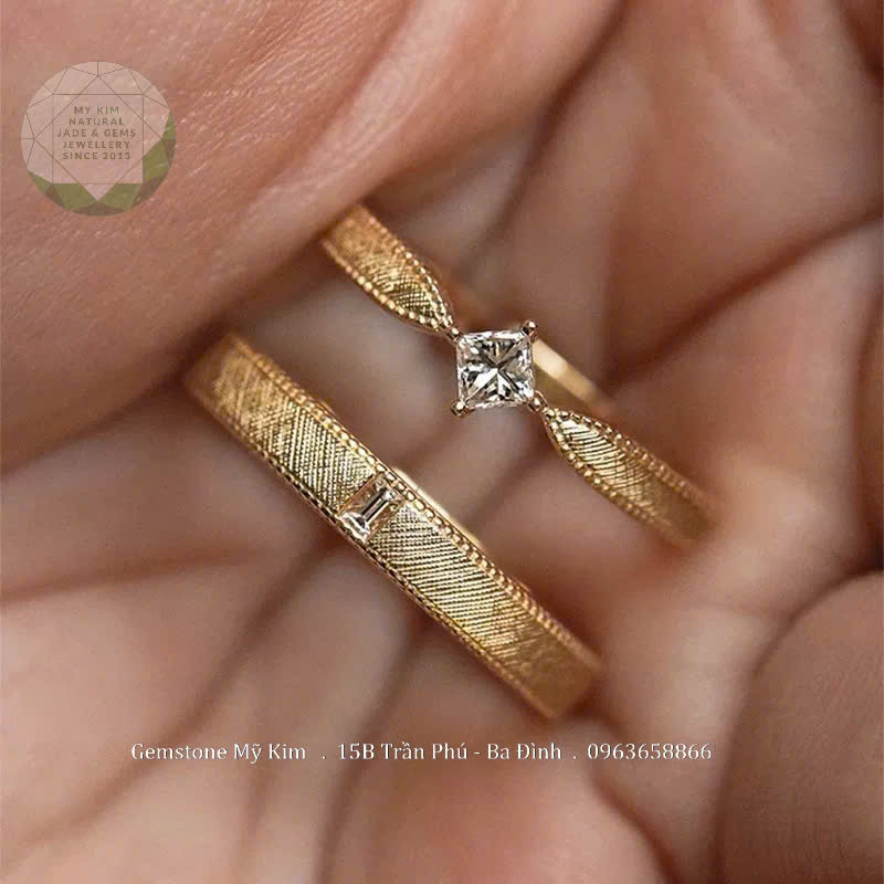 Nhẫn Cưới Vàng 10k - 14k - 18k - MS012