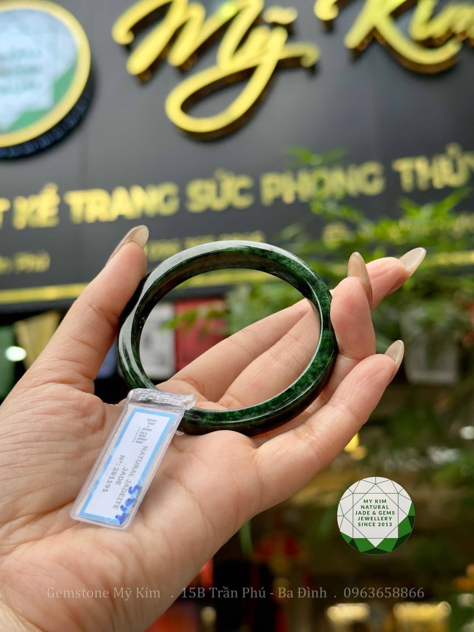 💚 Vòng Ngọc Phỉ Thúy Bản Vuông – Jadeite VIP Xanh Loang | Kèm Kiểm Định Ngọc 💚