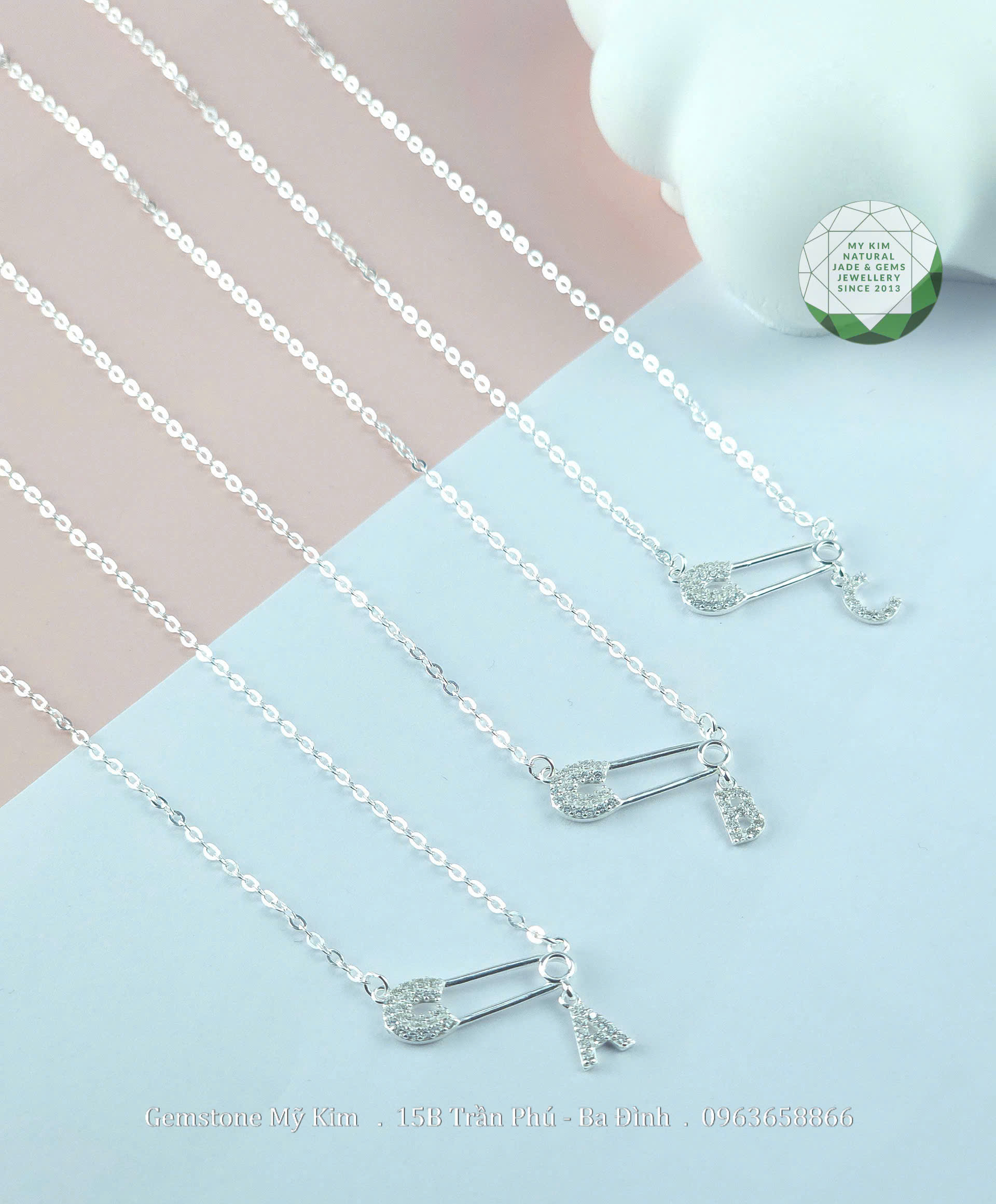 Dây Chuyền Chữ Cái Bạc 925 Cao Cấp