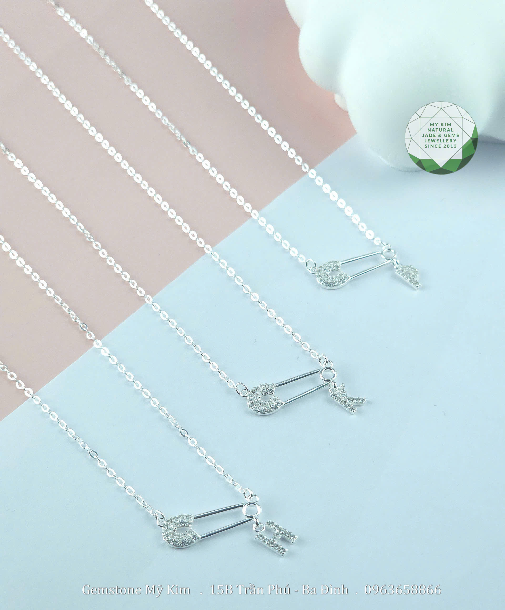 Dây Chuyền Chữ Cái Bạc 925 Cao Cấp