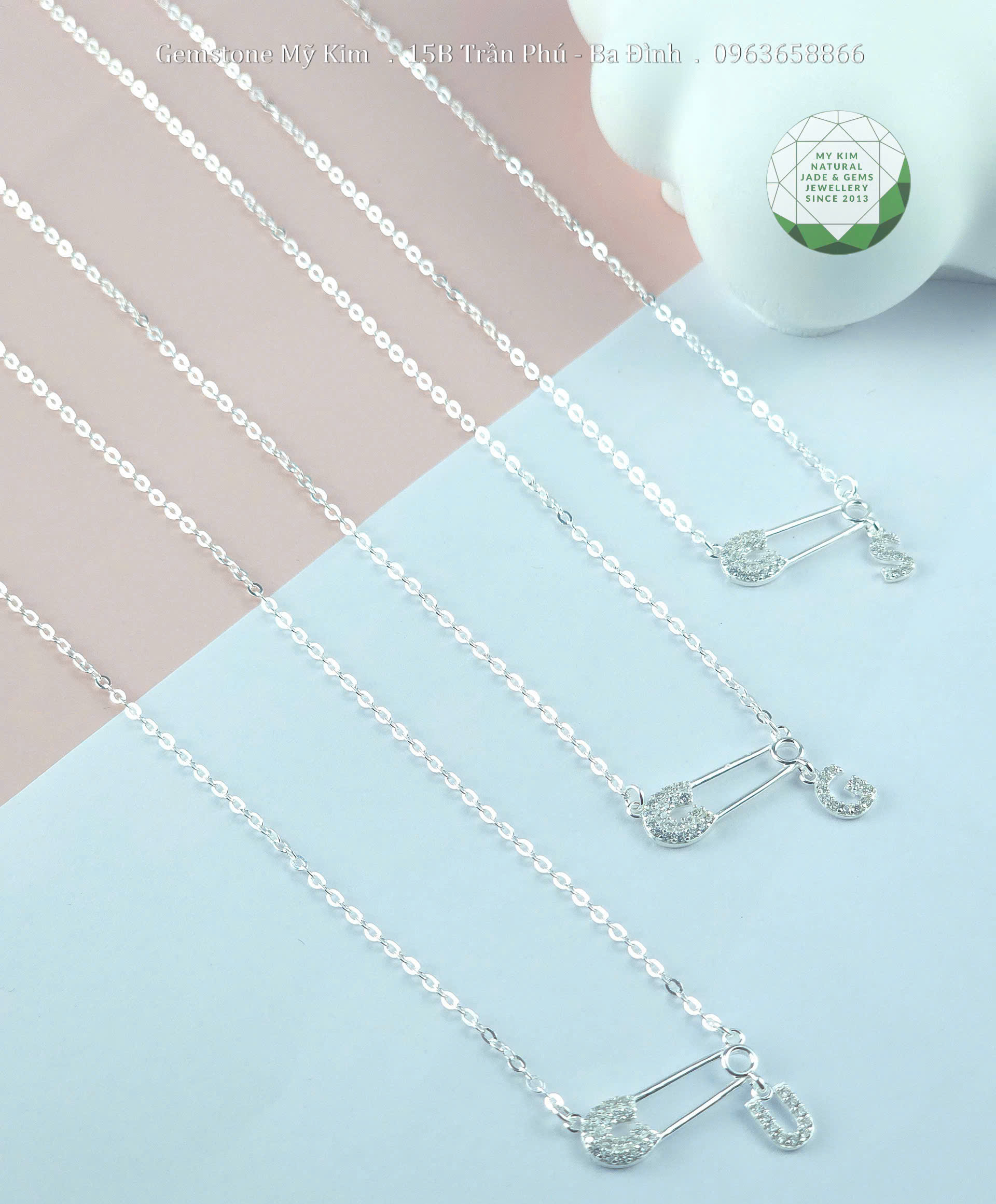 Dây Chuyền Chữ Cái Bạc 925 Cao Cấp