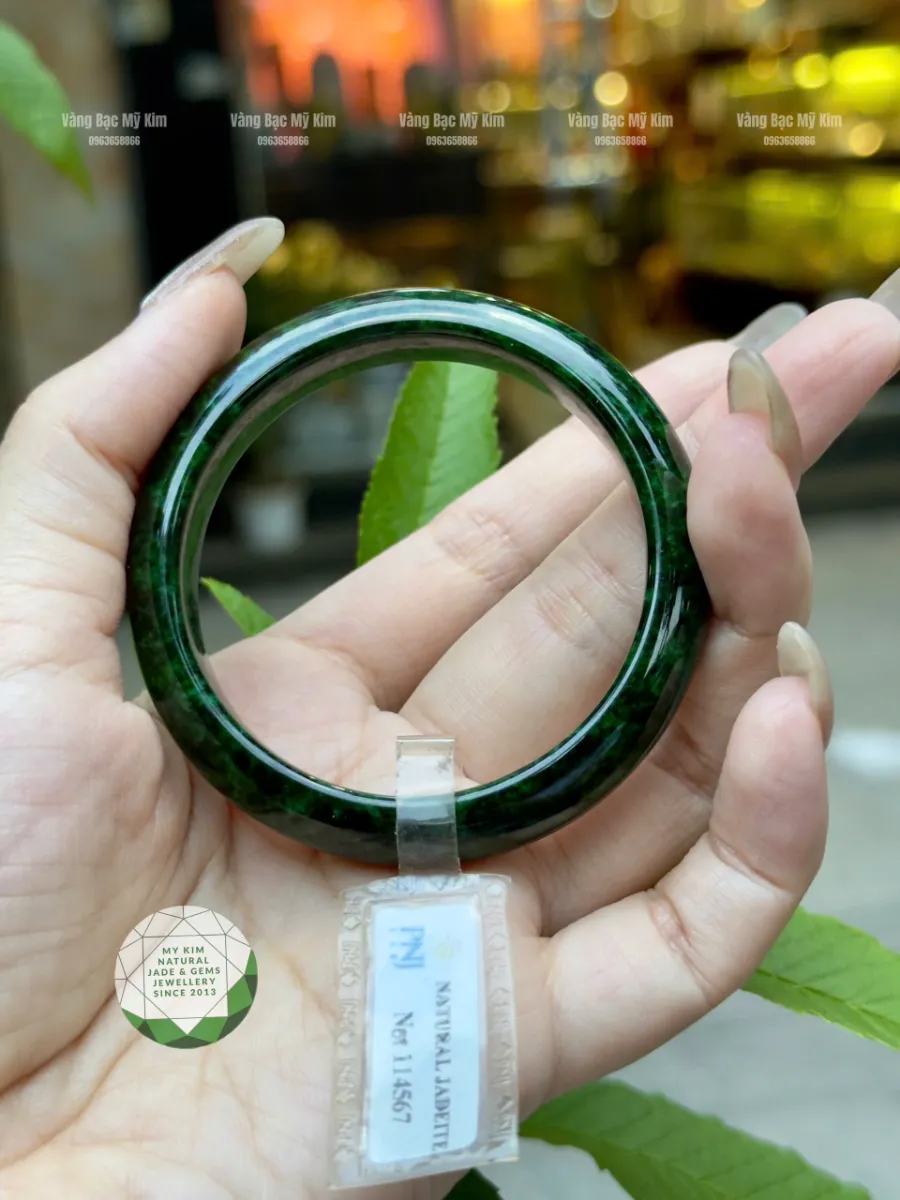 💚 Vòng Ngọc Phỉ Thúy VIP – Bản Hẹ | Kèm Kiểm Định Ngọc