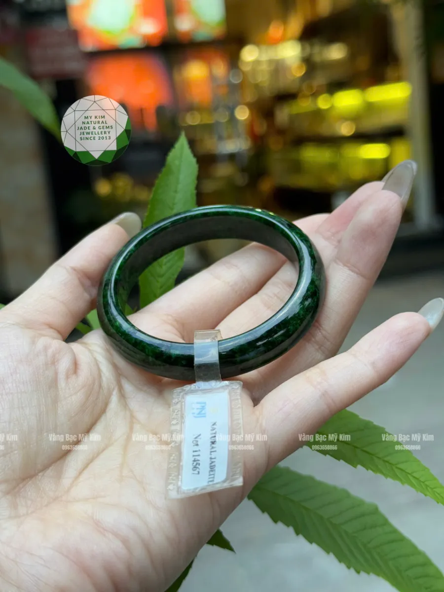 💚 Vòng Ngọc Phỉ Thúy VIP – Bản Hẹ | Kèm Kiểm Định Ngọc