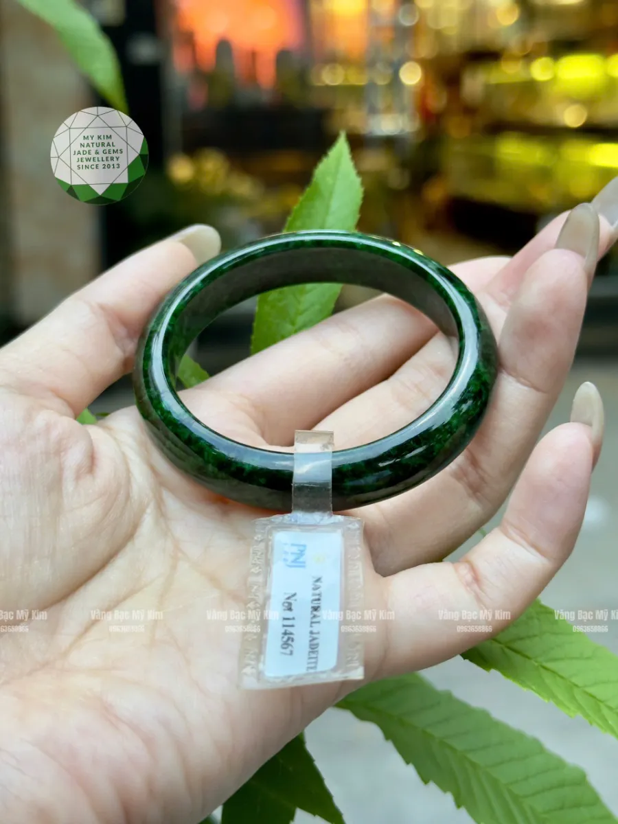 💚 Vòng Ngọc Phỉ Thúy VIP – Bản Hẹ | Kèm Kiểm Định Ngọc