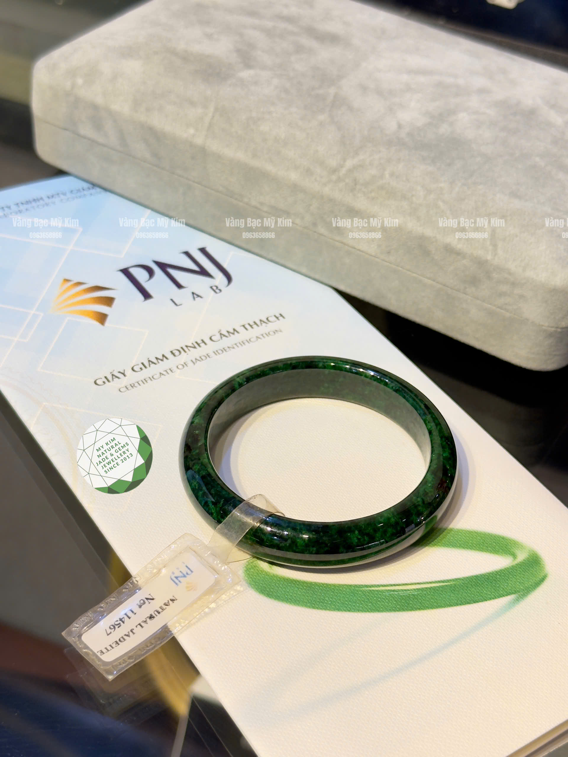 💚 Vòng Ngọc Phỉ Thúy VIP – Bản Hẹ | Kèm Kiểm Định Ngọc