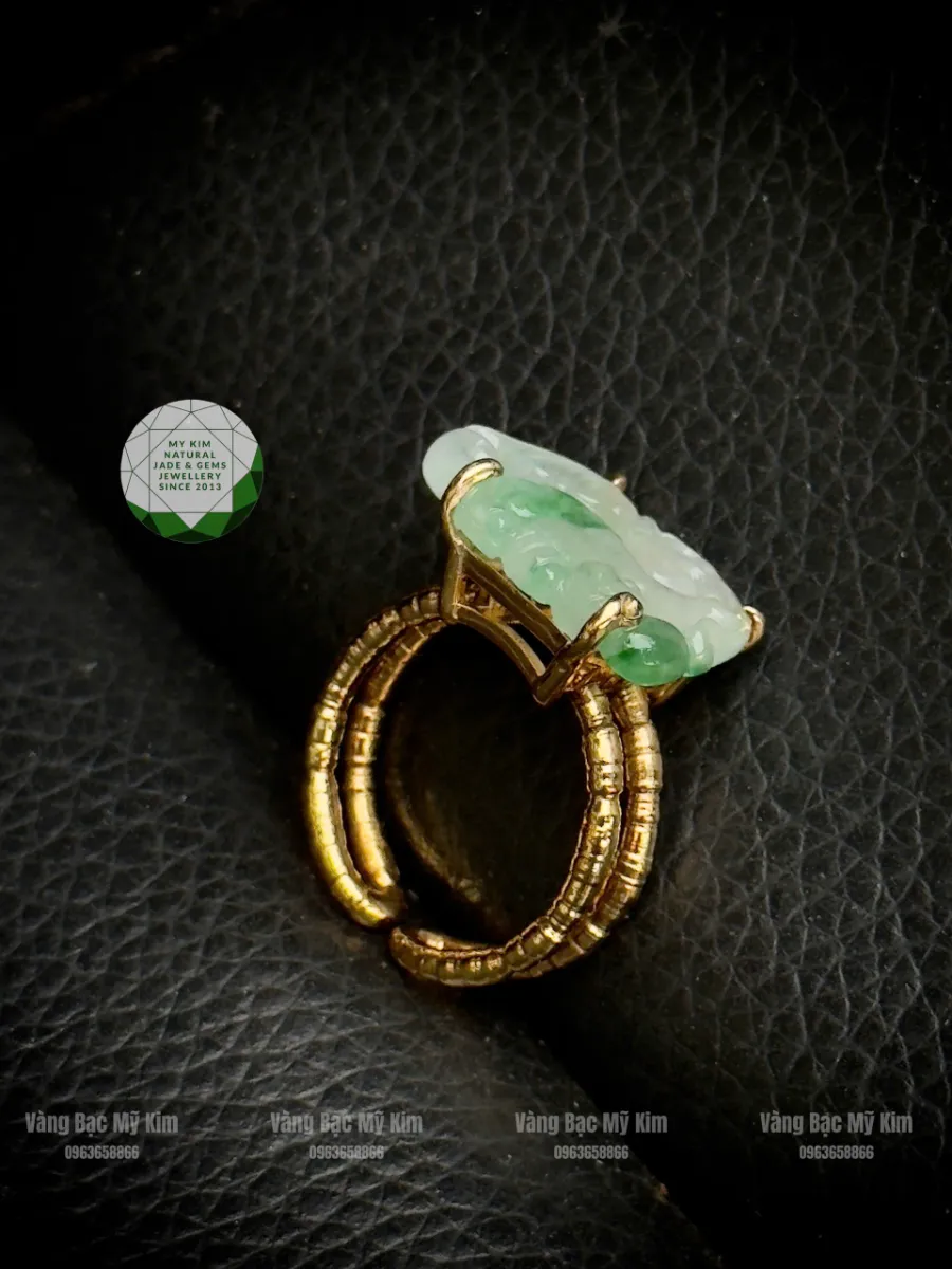 💍 NHẪN TỲ HƯU NGỌC PHỈ THÚY VÀNG 10K | BIỂU TƯỢNG THU HÚT VÀ GIỮ TÀI LỘC